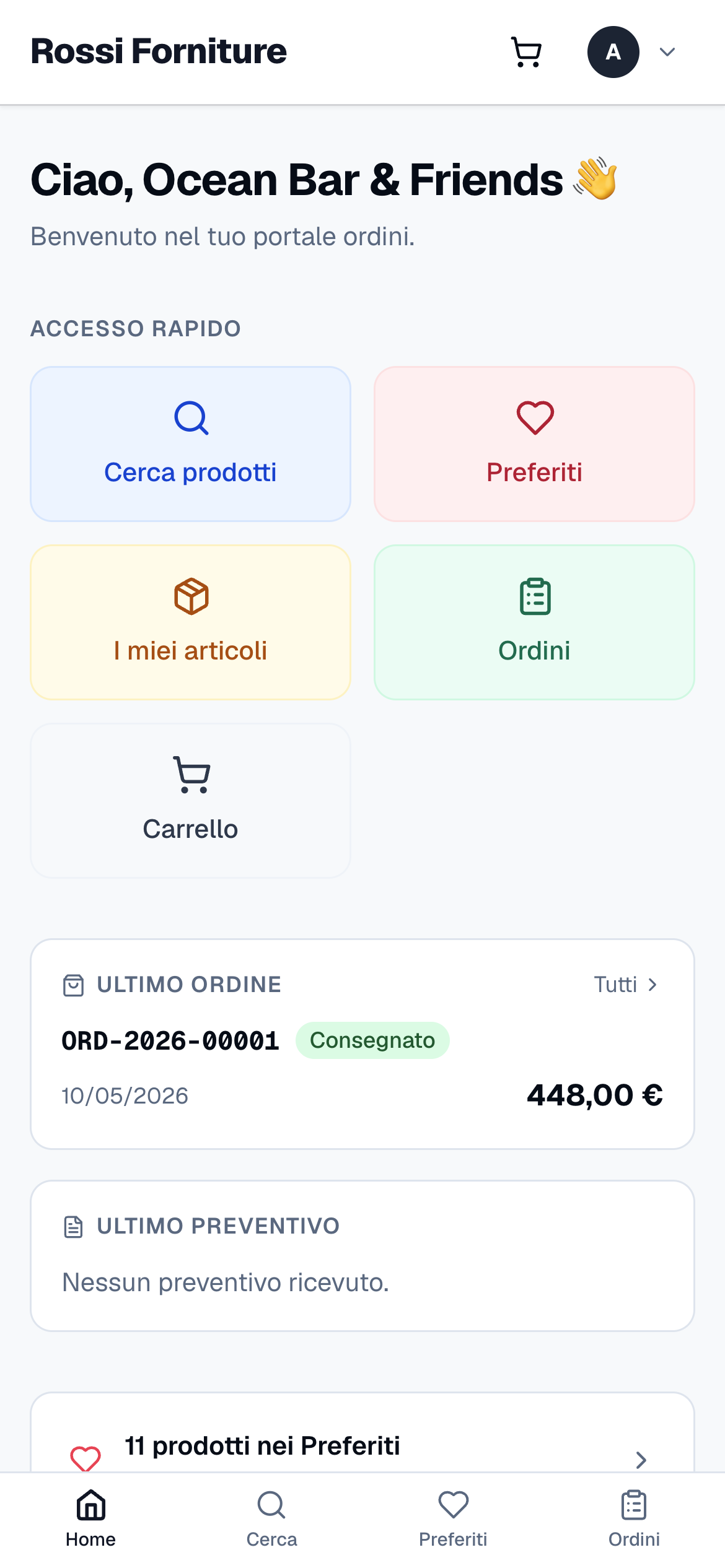Il portale cliente dal telefono